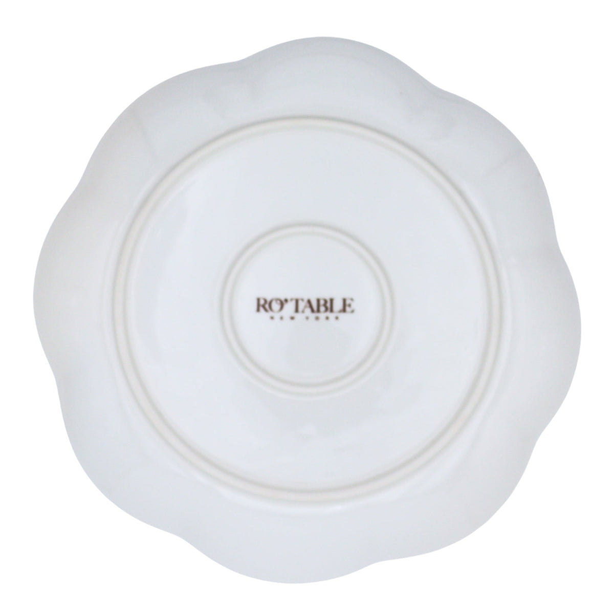 Fabled Flora Scalloped Ceramic Dinner Plates – Set of 4 (+1 Bonus Plate)