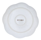 Fabled Flora Scalloped Ceramic Dinner Plates – Set of 4 (+1 Bonus Plate)