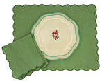 Fabled Flora Scalloped Dinner Plate - Case of 12 Plates (+3 Bonus Plates)-Dinner Plate-Parc Decor