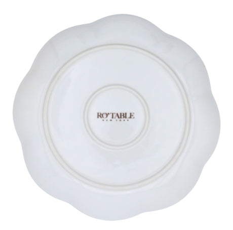 Fabled Flora Scalloped Dinner Plate - Set of 4 (+1 Bonus Plate)