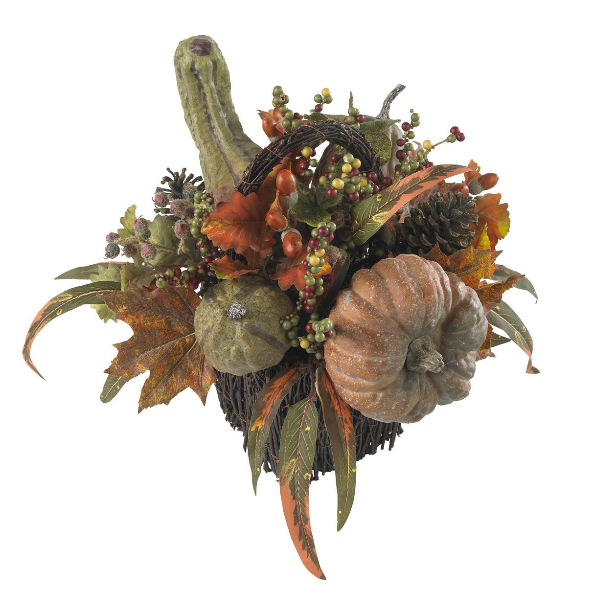 Fall Pumpkin & Berry Table Arrangement-Arrangement-Parc Decor