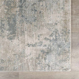 Fallin Gray Abstract Striped Luxe Rug-Rugs-Parc Decor