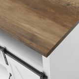 Farmhouse 52" Sliding Barn Door Highboy Modern TV Stand-Entertainment-Parc Decor