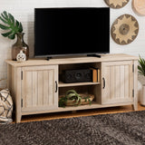 Farmhouse 58" Modern Grooved 2 Door TV Stand-Entertainment-Parc Decor