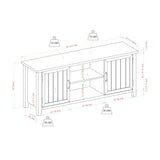 Farmhouse 58" Modern Grooved 2 Door TV Stand-Entertainment-Parc Decor