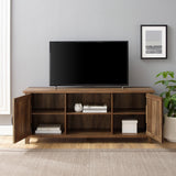 Farmhouse 58" Modern Grooved 2 Door TV Stand-Entertainment-Parc Decor