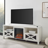 Farmhouse Abilene 70" Rustic Fireplace TV Stand-Fireplace-Parc Decor