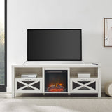 Farmhouse Abilene 70" Rustic Fireplace TV Stand-Fireplace-Parc Decor