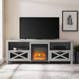 Farmhouse Abilene 70" Rustic Fireplace TV Stand-Fireplace-Parc Decor
