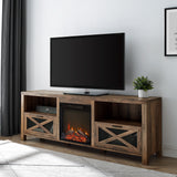 Farmhouse Abilene 70" Rustic Fireplace TV Stand-Fireplace-Parc Decor