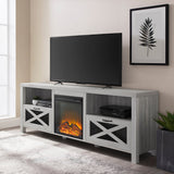 Farmhouse Abilene 70" Rustic Fireplace TV Stand-Fireplace-Parc Decor