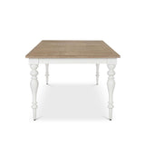 Farmhouse Dining Table with Vintage White Turned Legs-Table-Parc Decor