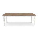 Farmhouse Dining Table with Vintage White Turned Legs-Table-Parc Decor
