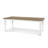 Farmhouse Dining Table with Vintage White Turned Legs-Table-Parc Decor