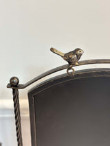 Farmhouse Metal Chalkboard Stand with Birds-Chalkboard-Parc Decor