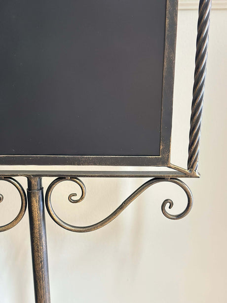 Farmhouse Metal Chalkboard Stand with Birds-Chalkboard-Parc Decor