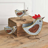 Farmhouse Mother Hen and Chicks Metal Planters Set-Planter-Parc Decor