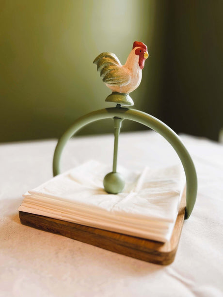 Farmhouse Rooster Napkin Holder-napkin holder-Parc Decor