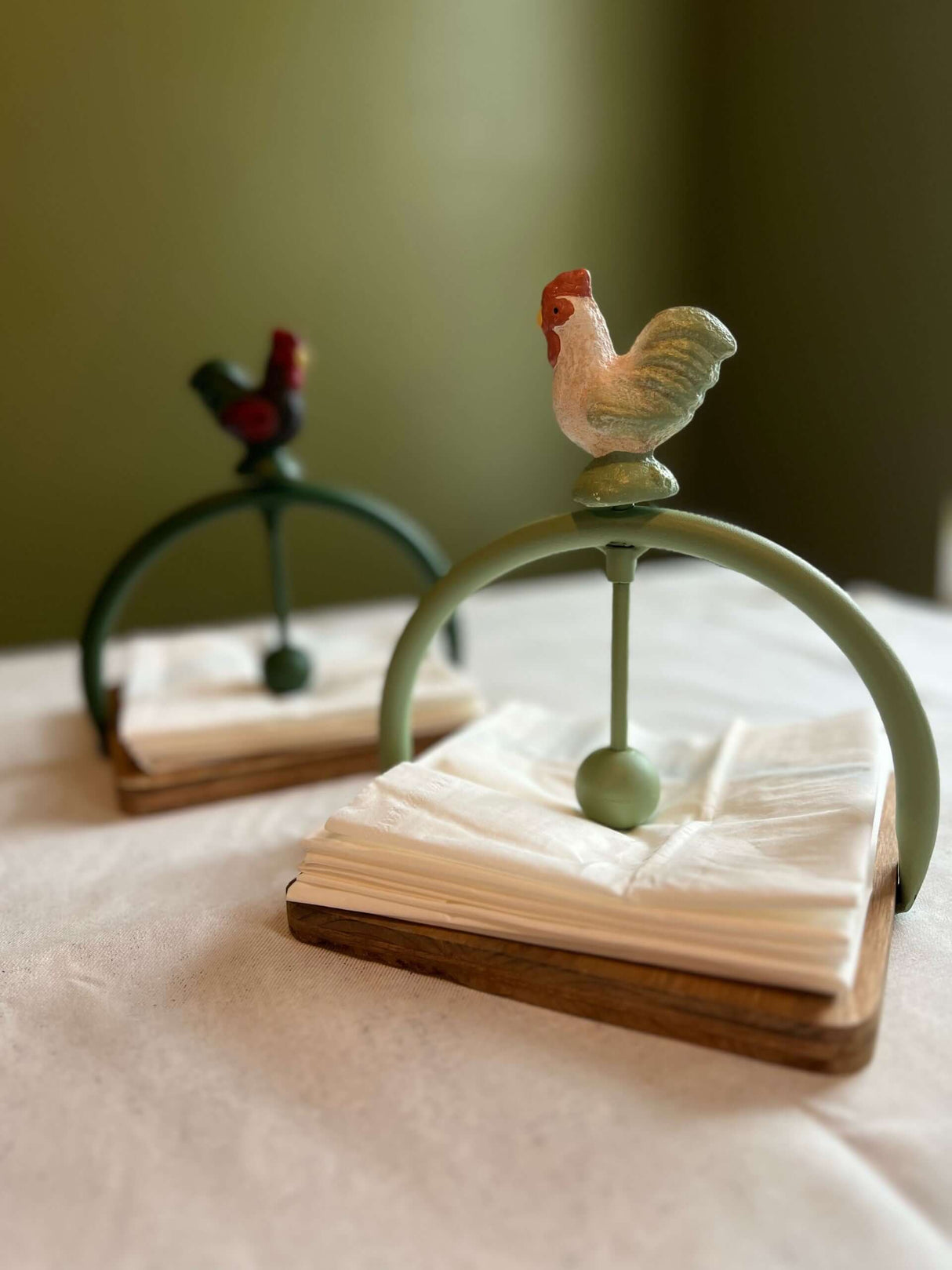 Farmhouse Rooster Napkin Holder-napkin holder-Parc Decor