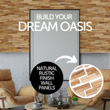 Farmhouse Rustic Teak 3D Wall Panels – (13 sq ft)