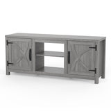 Farmhouse TV Stand for 58 Inch TV Storage Cabinet for Living Room