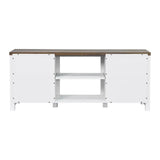 Farmhouse TV Stand for 58 Inch TV Storage Cabinet for Living Room