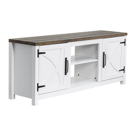 Farmhouse TV Stand for 58 Inch TV Storage Cabinet for Living Room