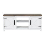 Farmhouse TV Stand for 58 Inch TV Storage Cabinet for Living Room