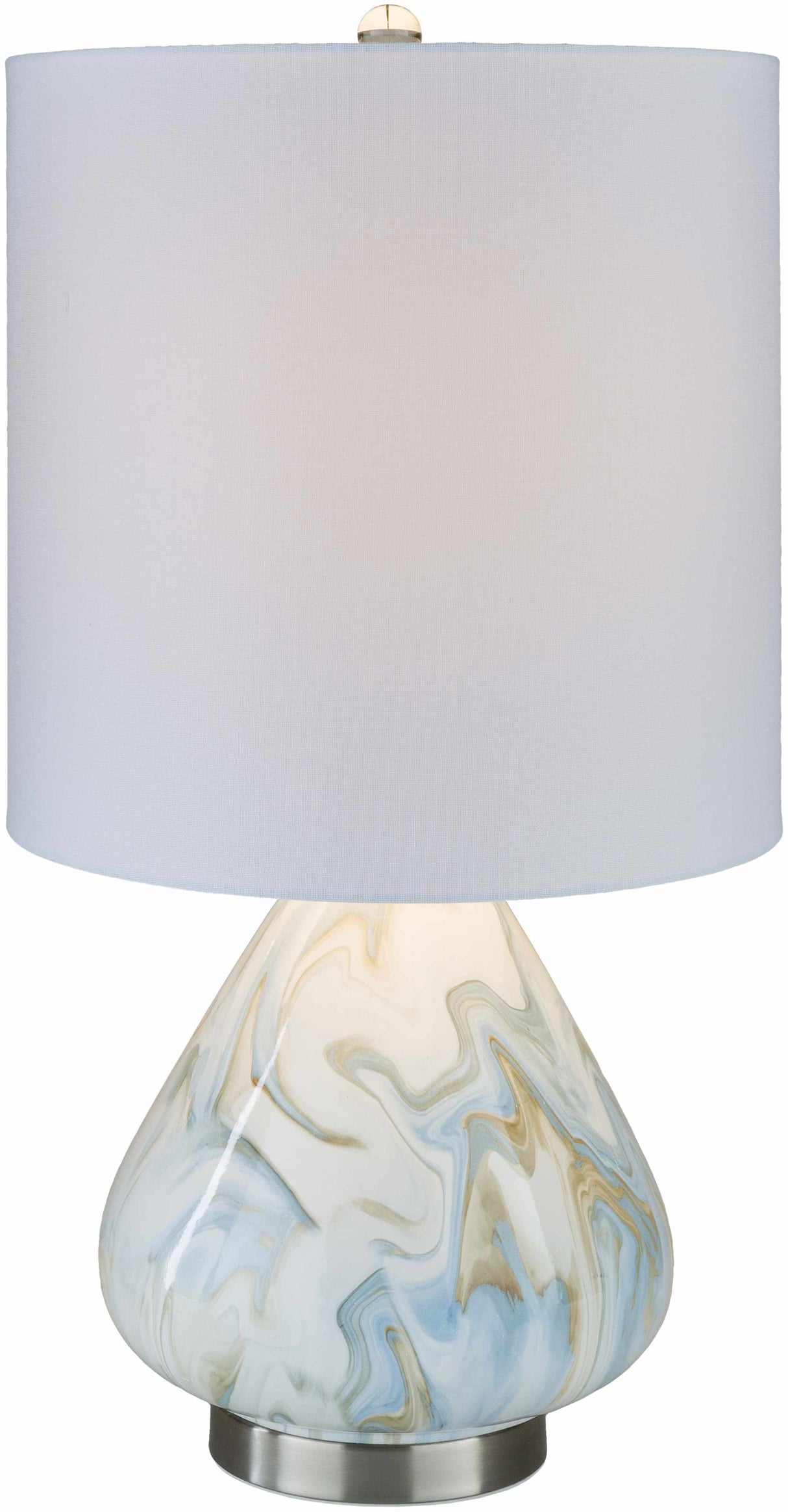 Farnborough Marble Ceramic Table Lamp-Lighting-Parc Decor