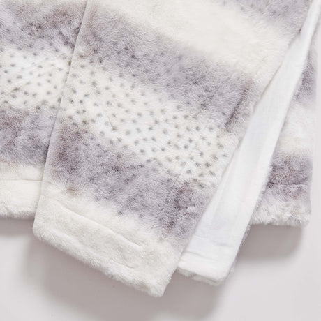 Faux Fur Printed Throw Blanket - Aaliyah Collection