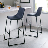Faux Leather 2-Piece Bar Stools-Dining / Kitchen-Parc Decor
