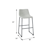 Faux Leather 2-Piece Bar Stools-Dining / Kitchen-Parc Decor