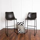 Faux Leather 2-Piece Bar Stools-Dining / Kitchen-Parc Decor
