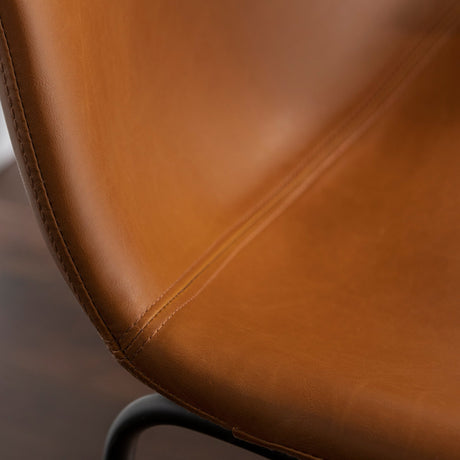 Faux Leather Counter Stools Set of 2-Dining / Kitchen-Parc Decor