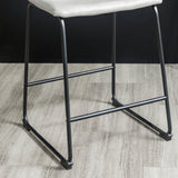 Faux Leather Counter Stools Set of 2-Dining / Kitchen-Parc Decor