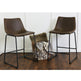 Faux Leather Counter Stools Set of 2-Dining / Kitchen-Parc Decor