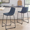 Faux Leather Counter Stools Set of 2-Dining / Kitchen-Parc Decor
