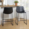 Faux Leather Counter Stools Set of 2-Dining / Kitchen-Parc Decor