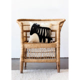 Felted Wool Zebra Throw Pillow