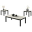 Findlay 3-Piece 47.5 in. Rectangle Faux Marble Top Coffee Table Set with Solid Wood Legs