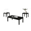 Findlay 3-Piece 47.5 in. Rectangle Faux Marble Top Coffee Table Set with Solid Wood Legs