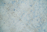 Fine 10x13 Ivory and blue Modern Abstract Hand Knotted Blended Wool and Art silk Area Rug