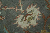 Fine 9x12 Traditional Gray and Brown Antique Style Hand knotted Traditional Wool Area Rug | AC47912