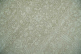 Fine Antique Design Ivory and light Olive Traditional Hand Knotted 8x10 wool area Rug