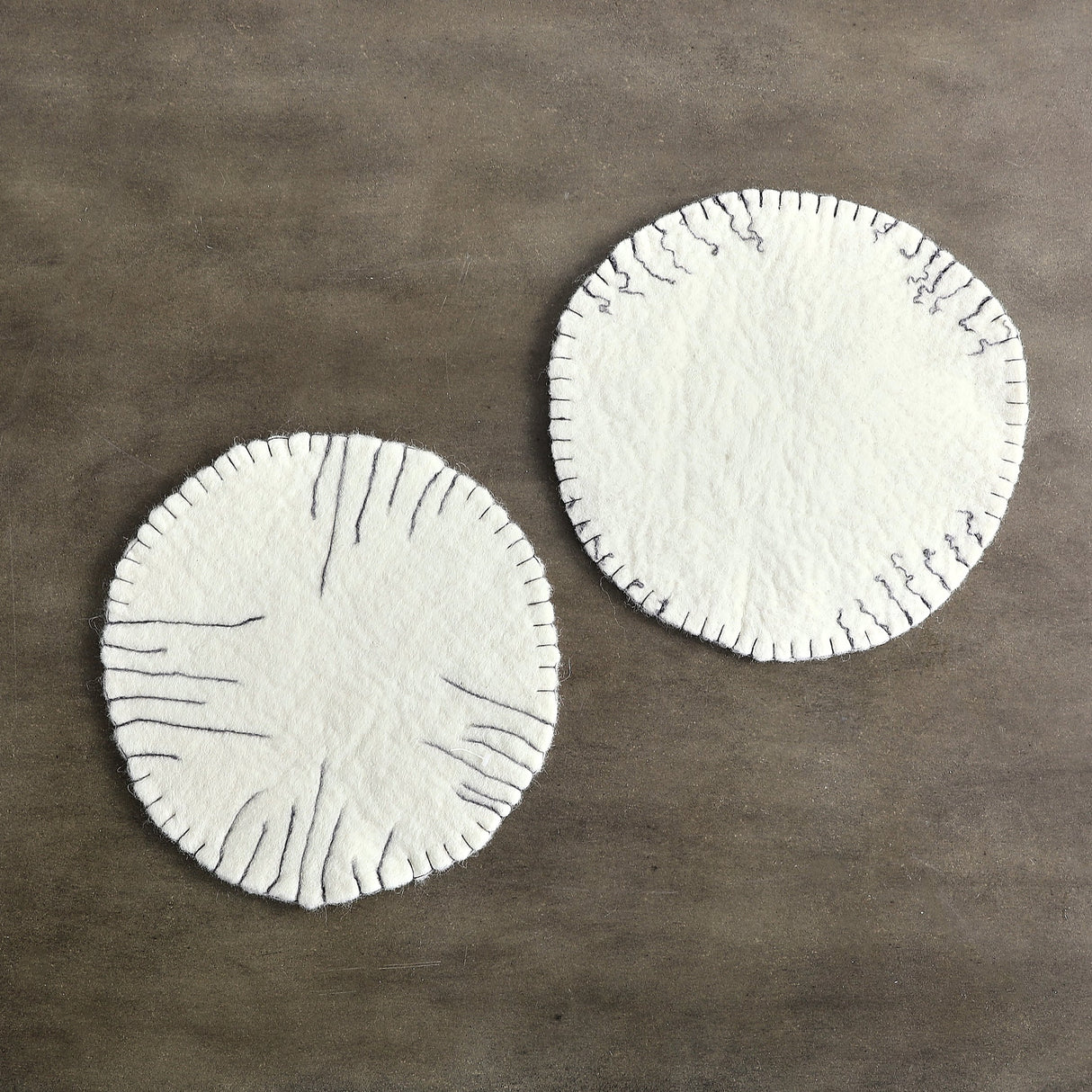 Fine Line Ivory Wool Trivet-Décor-Parc Decor