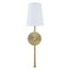 Finley 1-Light Satin Gold Dimmable Bathroom Wall Sconce