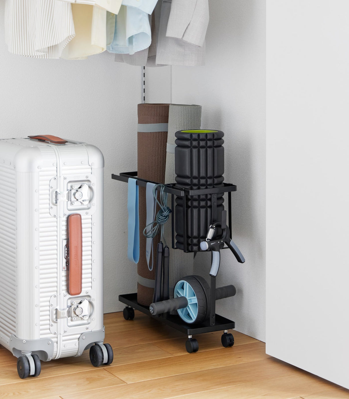 Fitness Equipment Storage Cart - Steel-Sports Equipment-Parc Decor