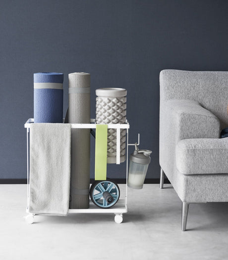 Fitness Equipment Storage Cart - Steel-Sports Equipment-Parc Decor