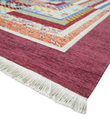 Flatwoven Modern Geometric 5x7 Multicolor Wool Hand Made Rug