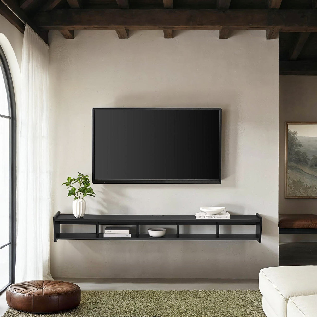 Floating Minimalist TV Stand-Entertainment-Parc Decor